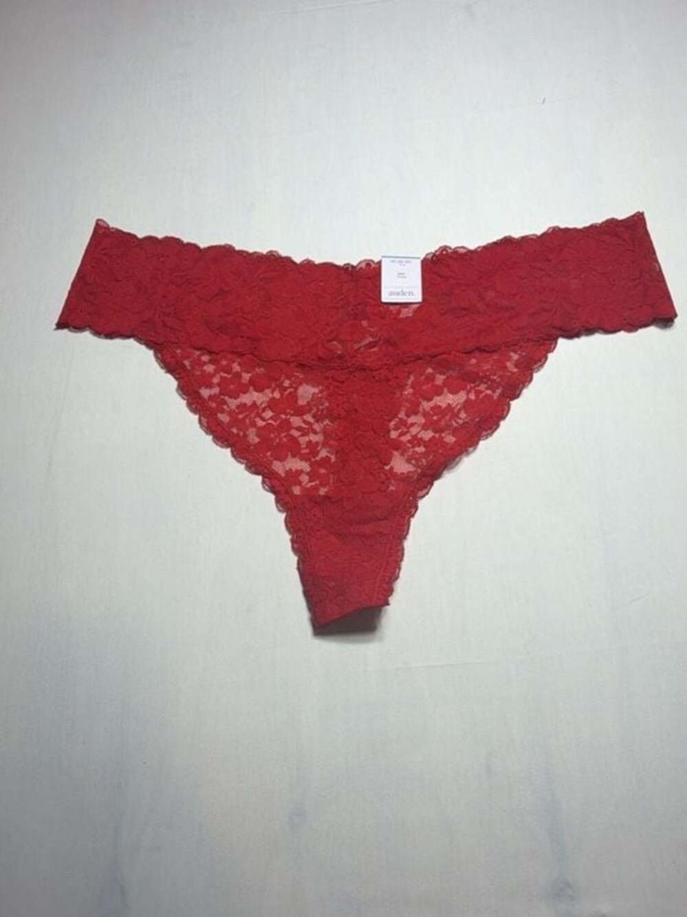 Auden Women's Allover Lace Thong Red Size 4X (28-30)